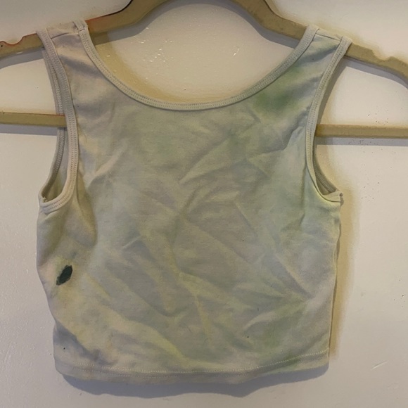 Grunge green tie-dye Cropped Cami - Picture 2 of 2
